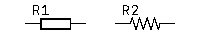 alt: "Schaltzeichen: Elektrischer Widerstand (EU, US)",w:33