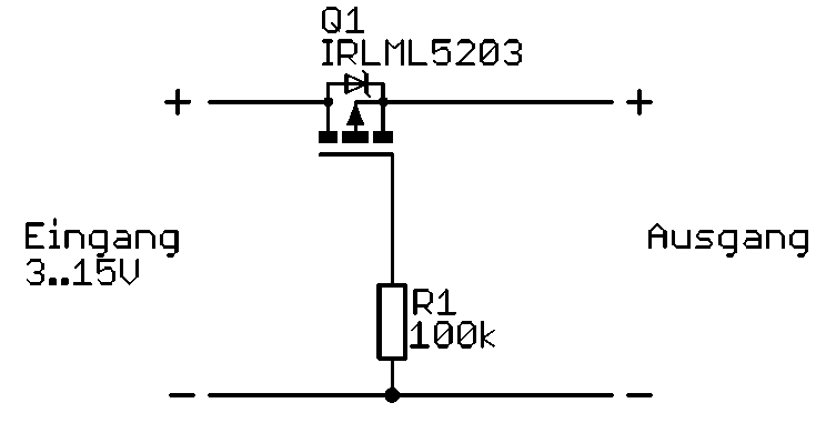alt: "Verpolungsschutz mit MOSFET", src: "http://www.lothar-miller.de/", w: 50