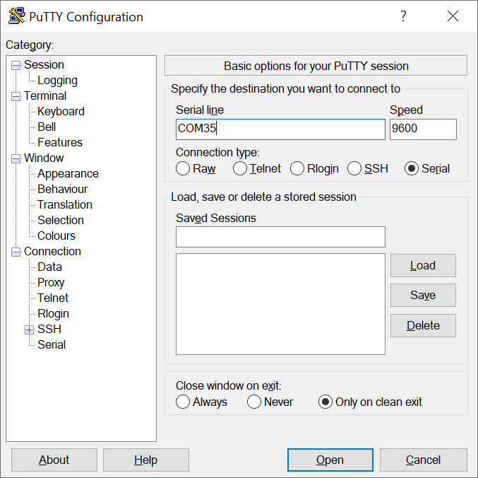 alt: "Verwenden von PuTTY", w:33